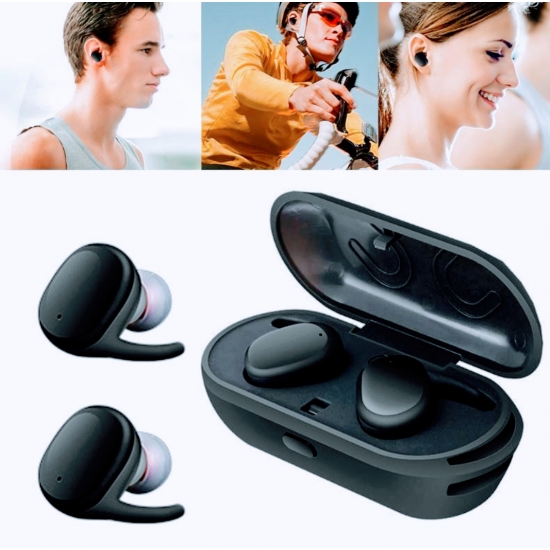 Słuchawki sportowe bezprzewodowe audiobop, słuchawki z ładującym etui